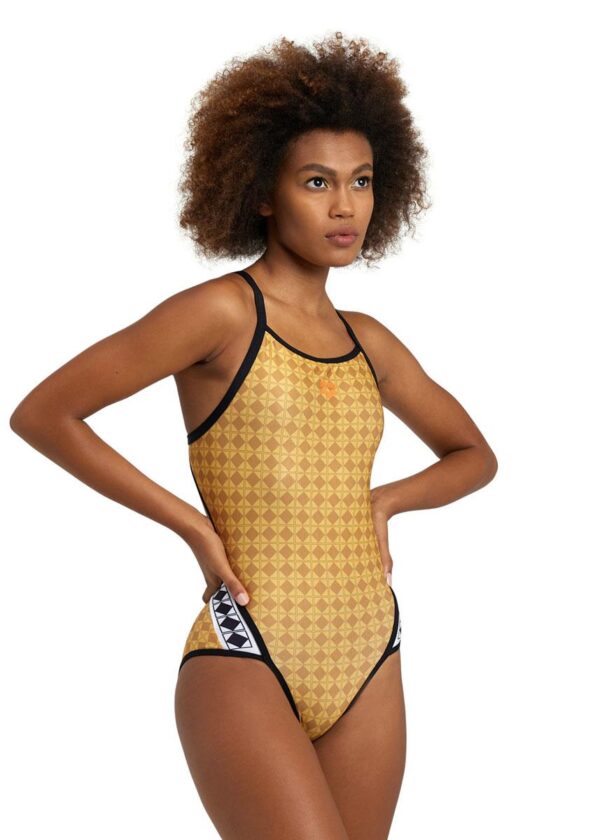 Arena 50th Anniversary Super Fly Back Swimsuit - Gold/Multi/Black