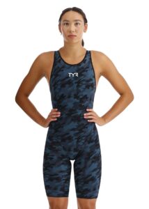 TYR Venzo Camo Closed Back Kneeskin - Deep Teal Camo