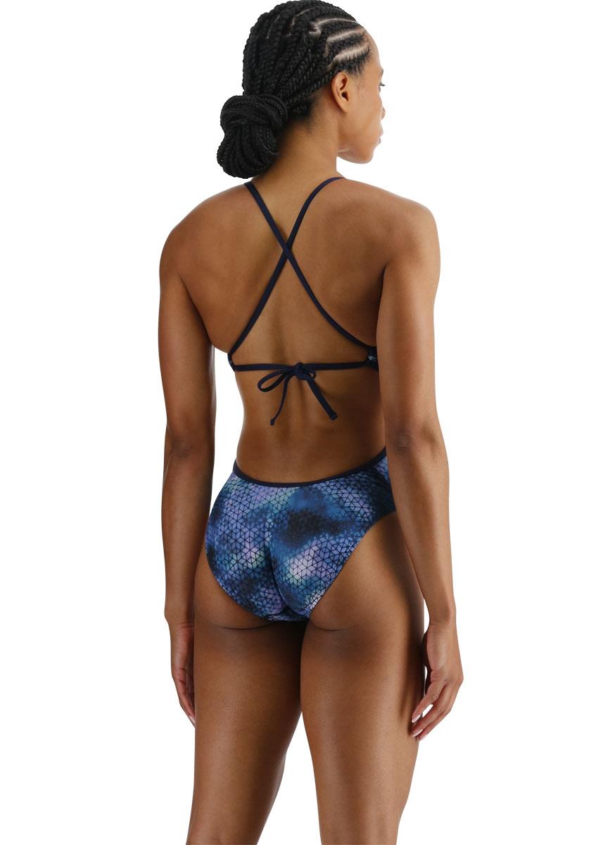 TYR Starhex Crosscut Tieback Swimsuit - Blue Ice-brand