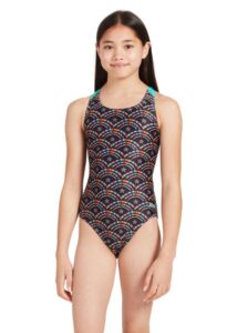 Zoggs Kids Mystic Rainbow Flyback Swimsuit
