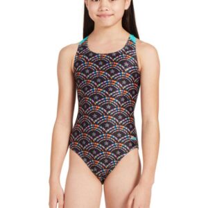 Zoggs Kids Mystic Rainbow Flyback Swimsuit-0
