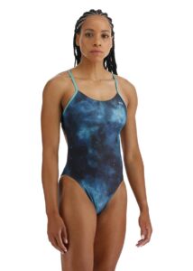 TYR Cosmic Night Cutout Fit Swimsuit - Teal / Multi