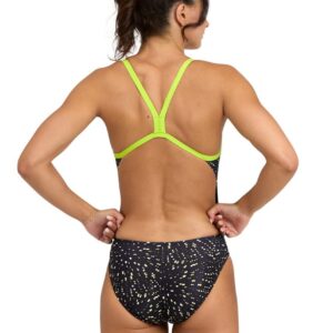 Arena Fireworks Challenge Back Swimsuit – Soft Green/Black/Multi