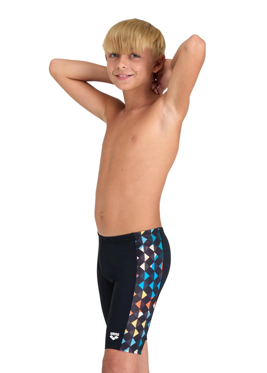 Arena Boy's Carnival Print Jammer - Black/Multi