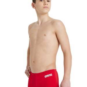 Arena Boy's Team Solid Swim Shorts - Red/White