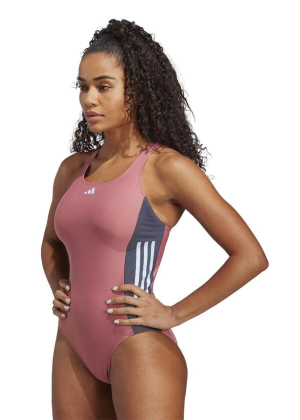 Adidas 3-Stripe Colourblock Swimsuit Pink/Navy Blue