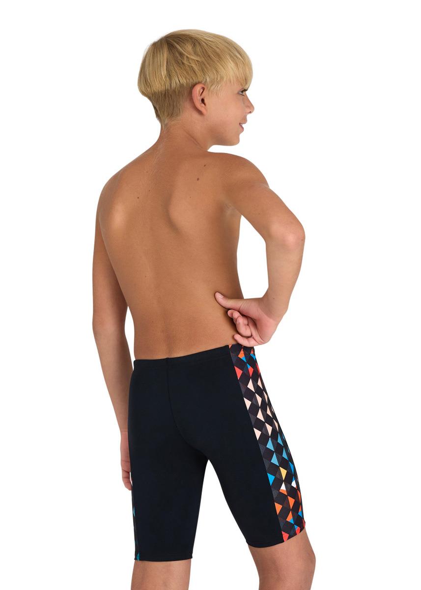 Arena Boy's Carnival Print Jammer - Black/Multi-brand