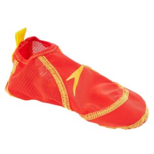 Speedo Junior Pool Sock - Red/Grey/Yellow-0