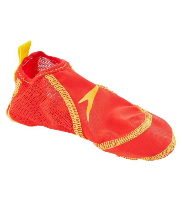 Speedo Junior Pool Sock - Red/Grey/Yellow-0
