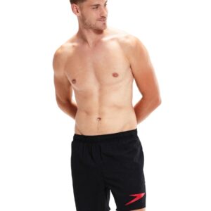 Speedo Sport Logo 16" Watershort - Black/Fed Red