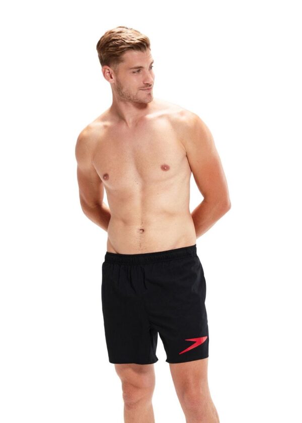 Speedo Sport Logo 16" Watershort - Black/Fed Red