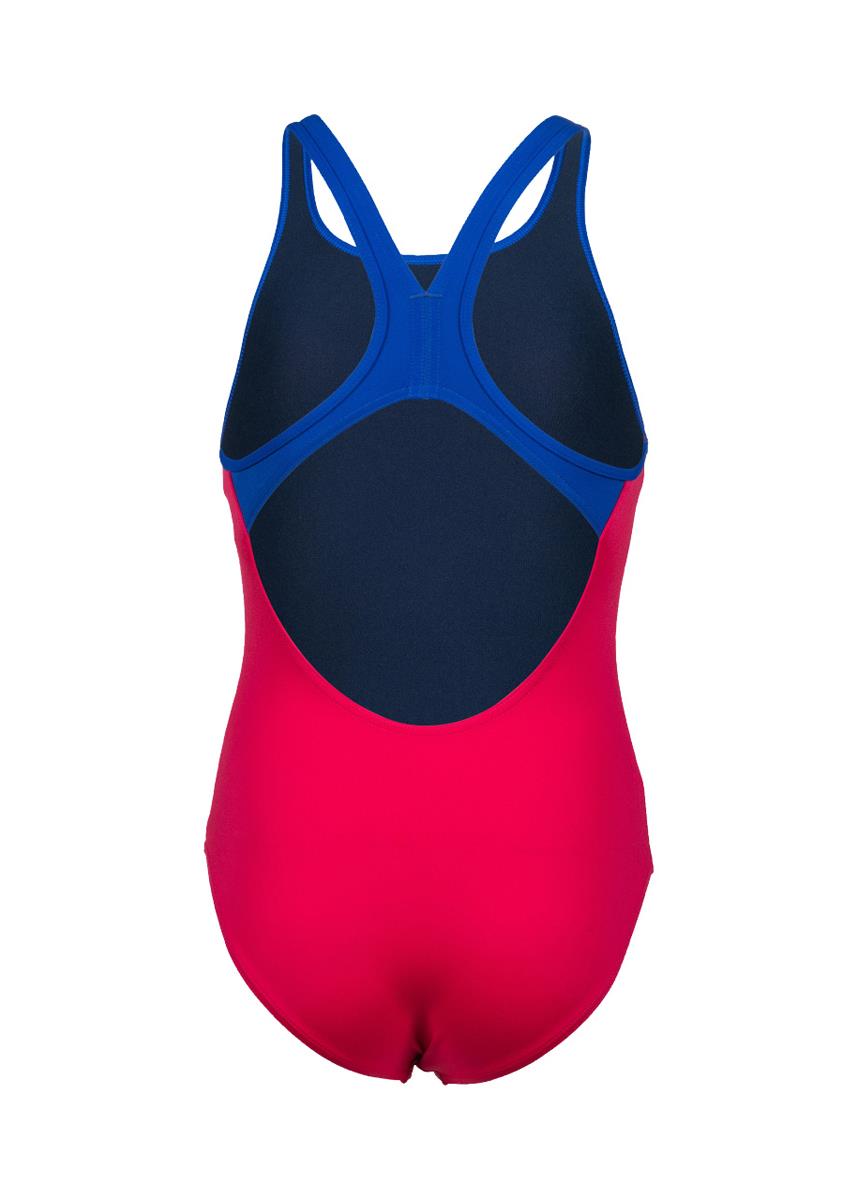 Arena Girl's Biglogo Junior Swimsuit - Freak Rose / Neon Blue-575300