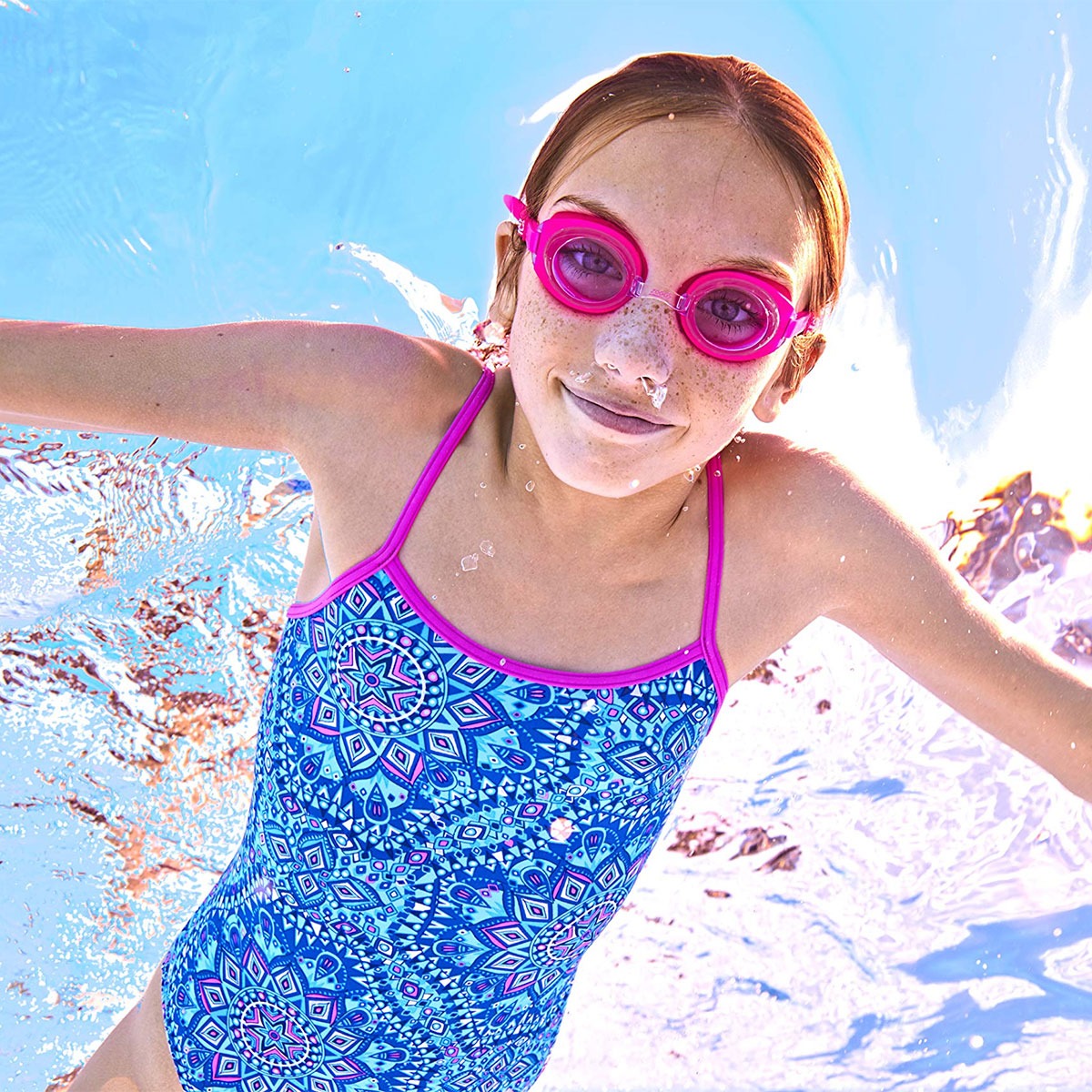 Zoggs Little Ripper Junior Goggles - Pink / Purple-brand