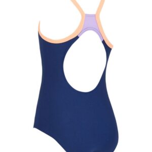 Zoggs Kids Kerrawa Strikeback Swimsuit – Navy/Purple/Coral