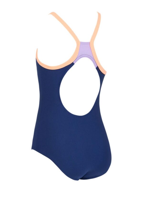 Zoggs Kids Kerrawa Strikeback Swimsuit – Navy/Purple/Coral
