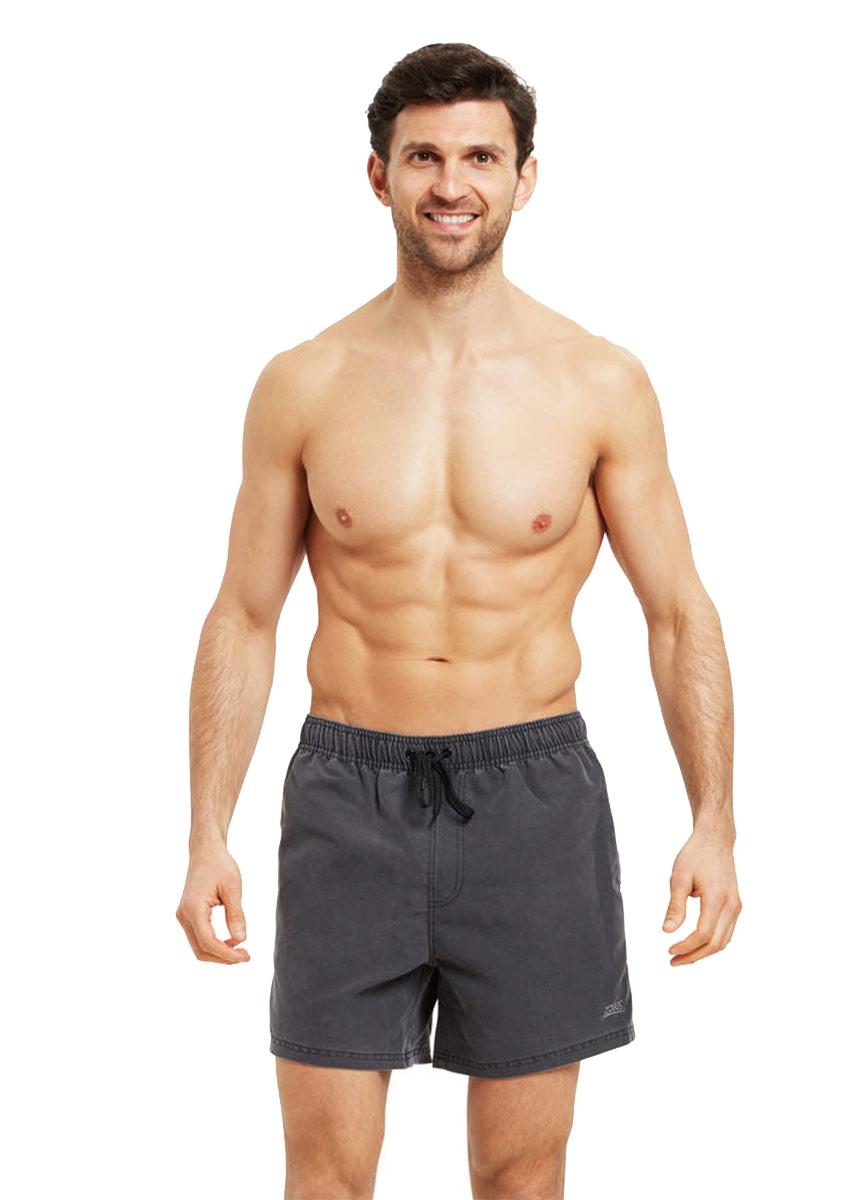 Zoggs Mens Mosman Washed 15 Inch Shorts - Charcoal