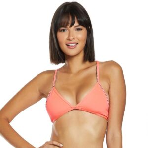 Uglies Revibe Solid Triangle Bikini Top - Coral