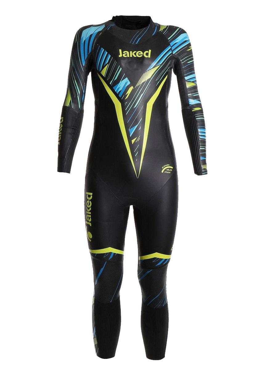 Jaked Mens Shockwave Multi Thickness Wetsuit - Black / Yellow