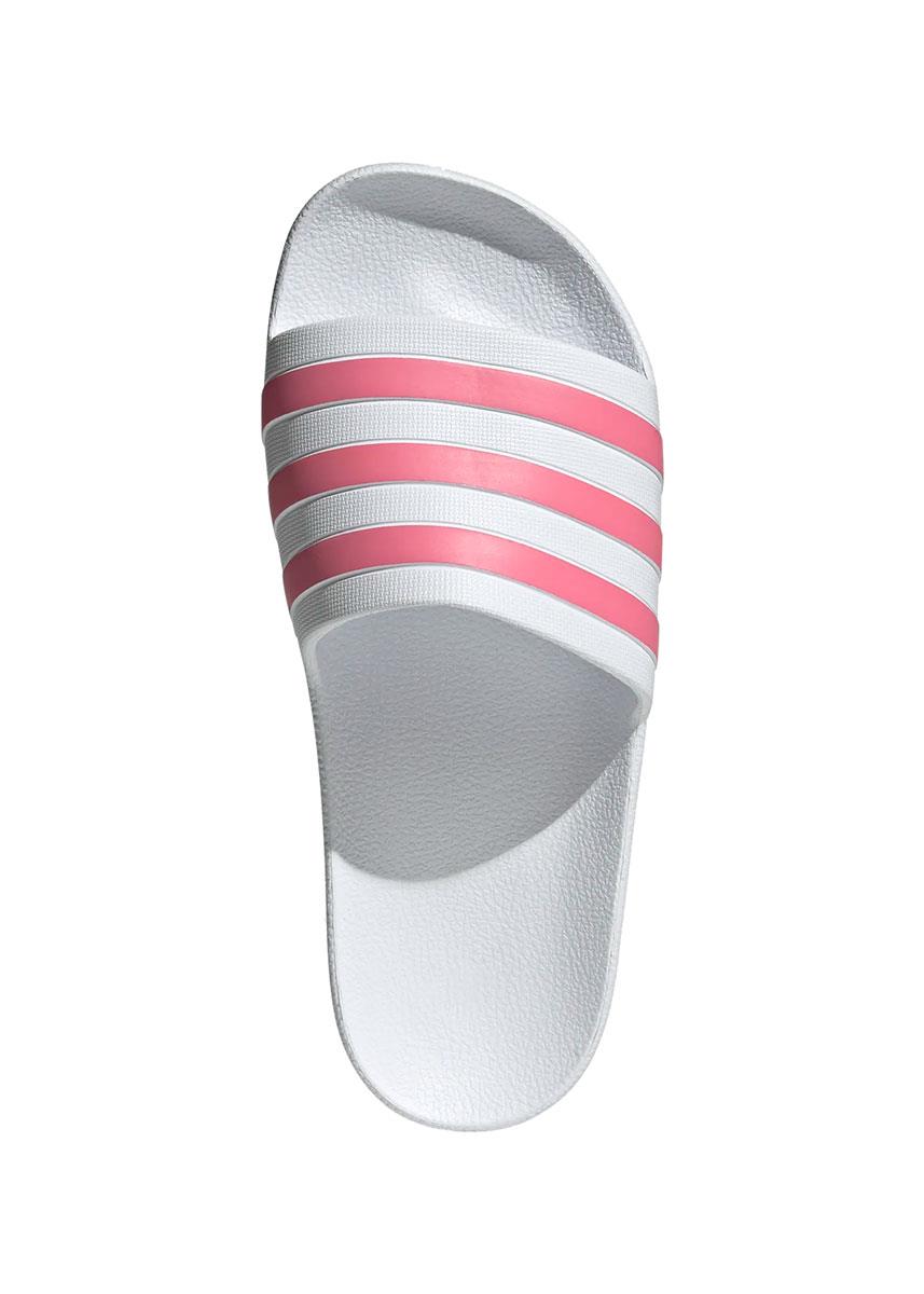 Adidas Womens Adilette Aqua Sliders - White/Pink-576519