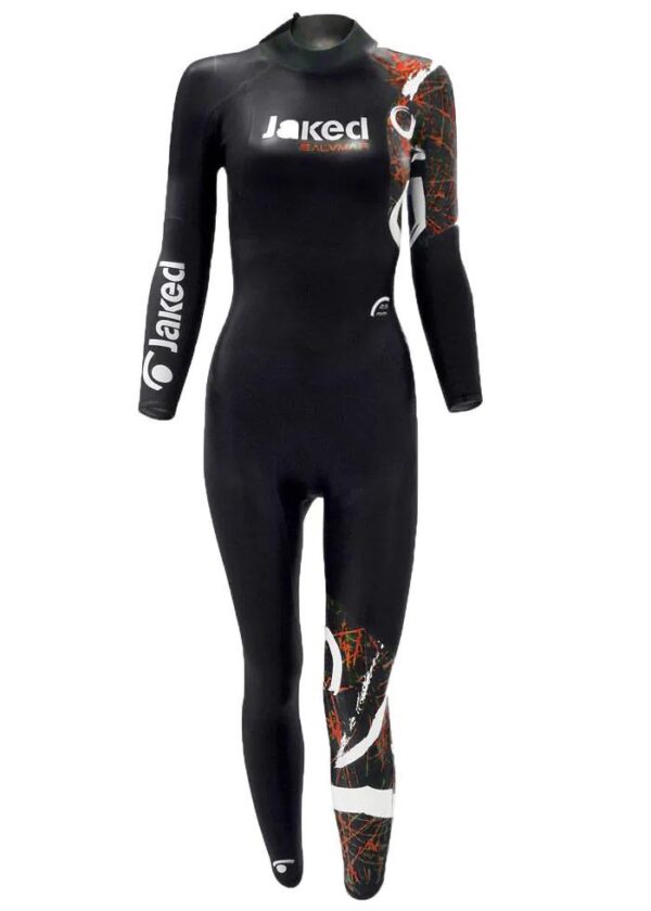 Jaked Womens FFWW Wetsuit - Black / Coral