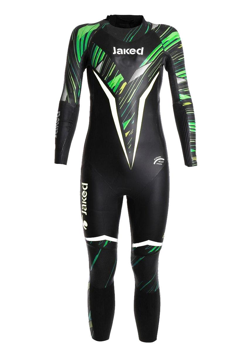Jaked Mens Shockwave Multi Thickness Wetsuit - Black / Green