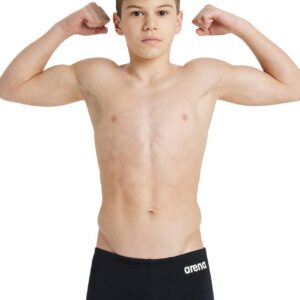 Arena Boy's Team Solid Swim Shorts - Black/White