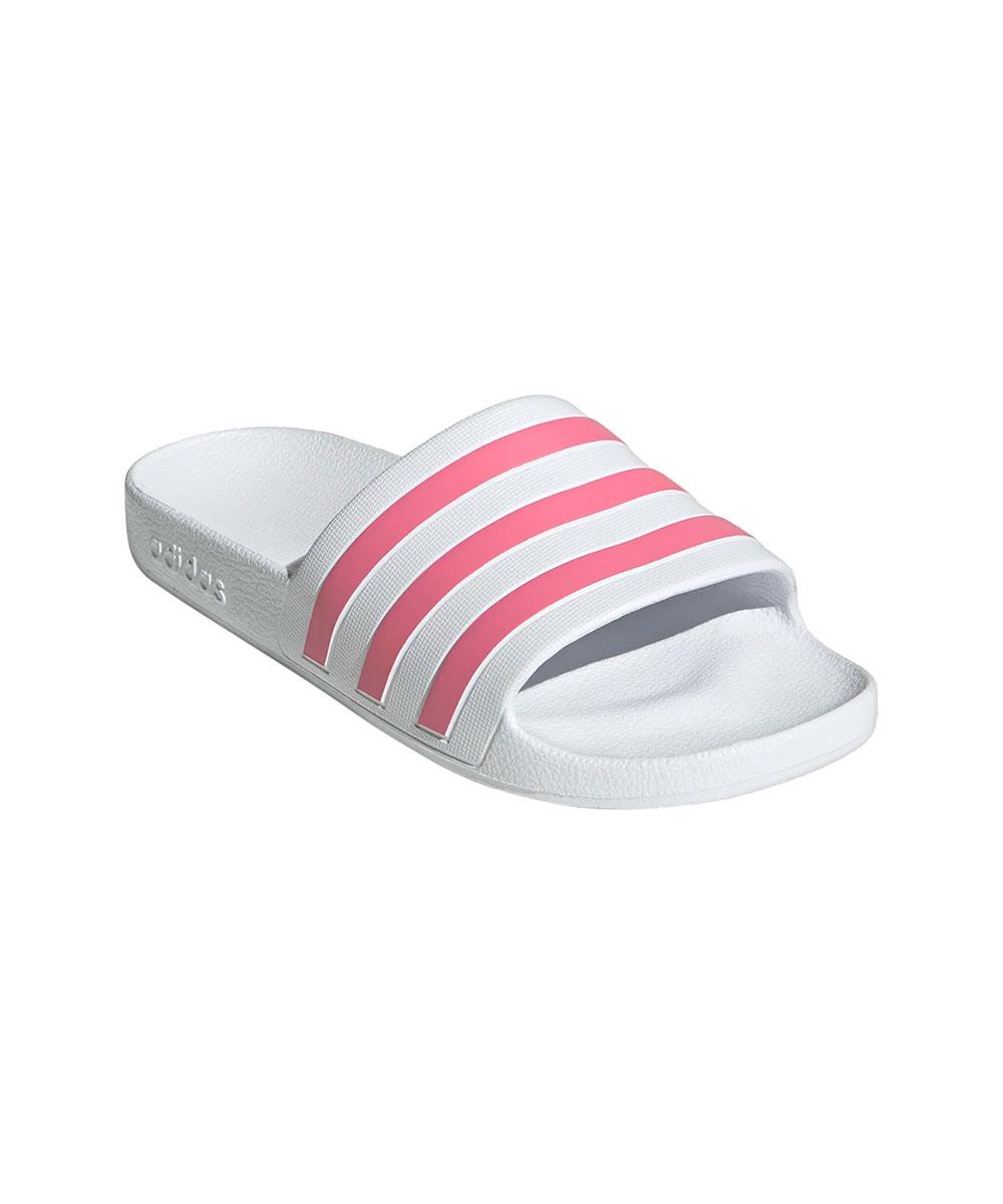 Adidas Womens Adilette Aqua Sliders - White/Pink-576517
