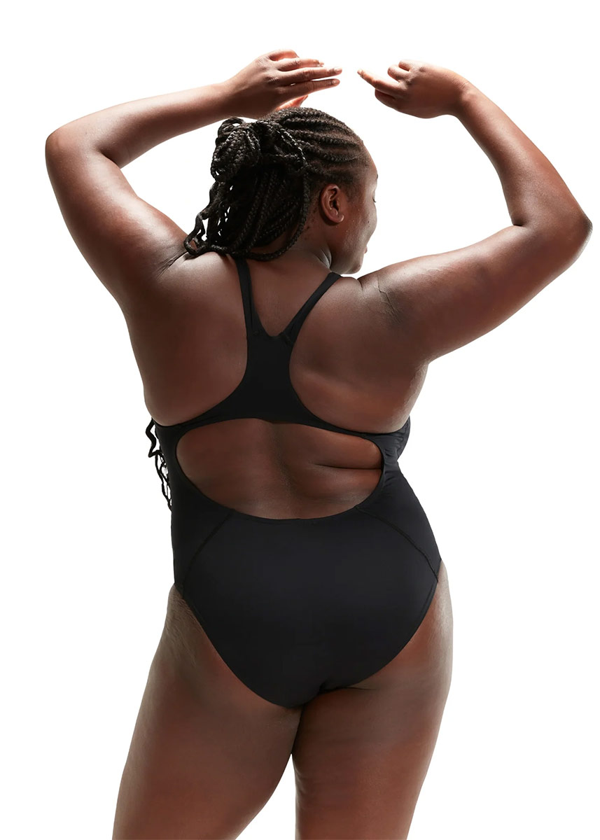 Speedo Eco Endurance+ Medalist Plus Size Swimsuit - Black