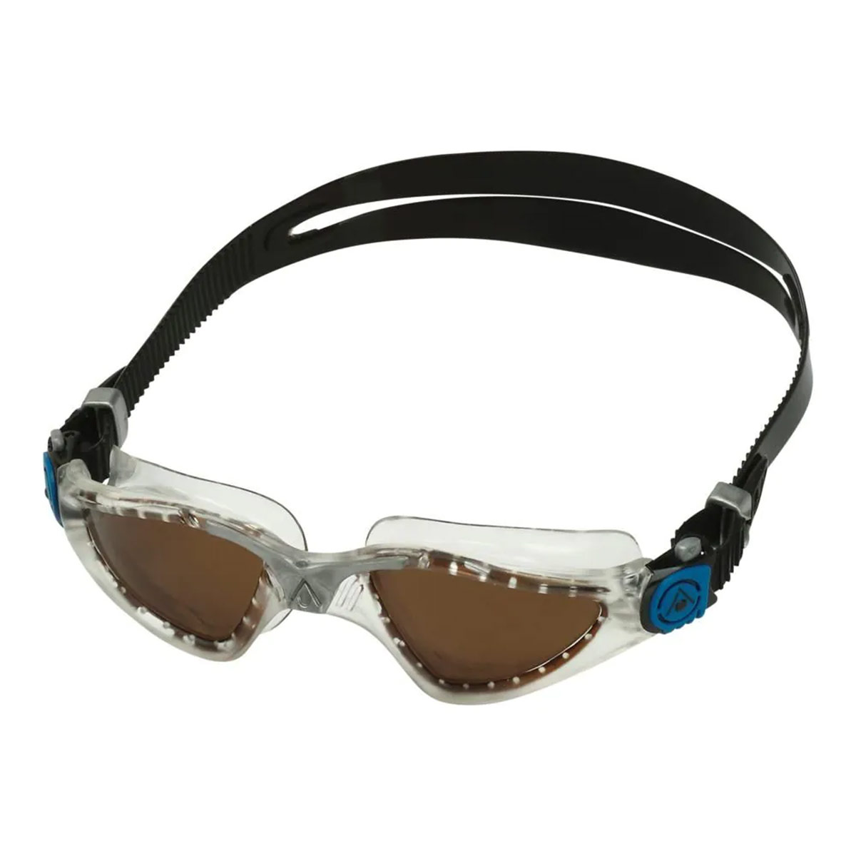 Aquasphere Kayenne Brown Polarised Goggles - Silver/ Blue