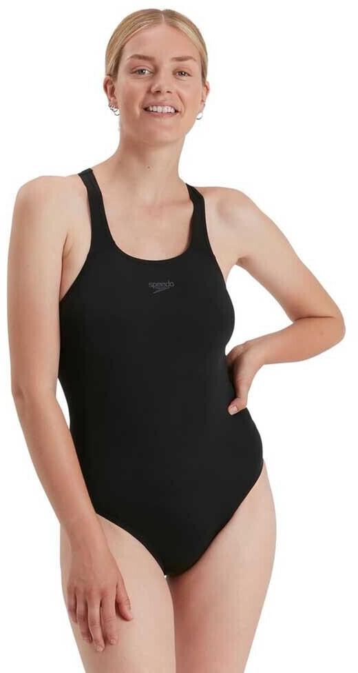 Speedo Womens Eco Endurance+ Medalist Plus Size Swimsuit - Black-0