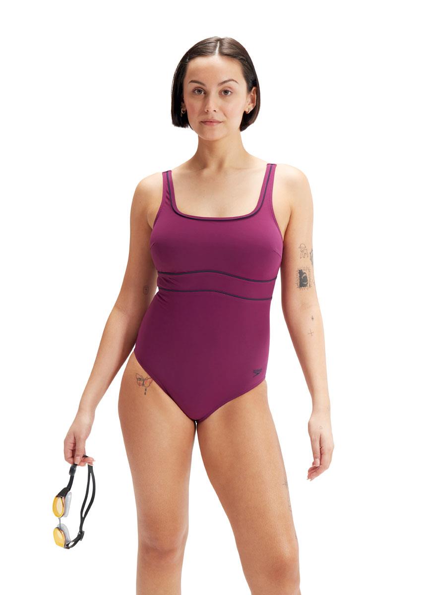 SPEEDO SHAPING CONTOURECLISPE 1 PIECE SWIMSUIT - BERRY COOL / TRUE NAVY-577276