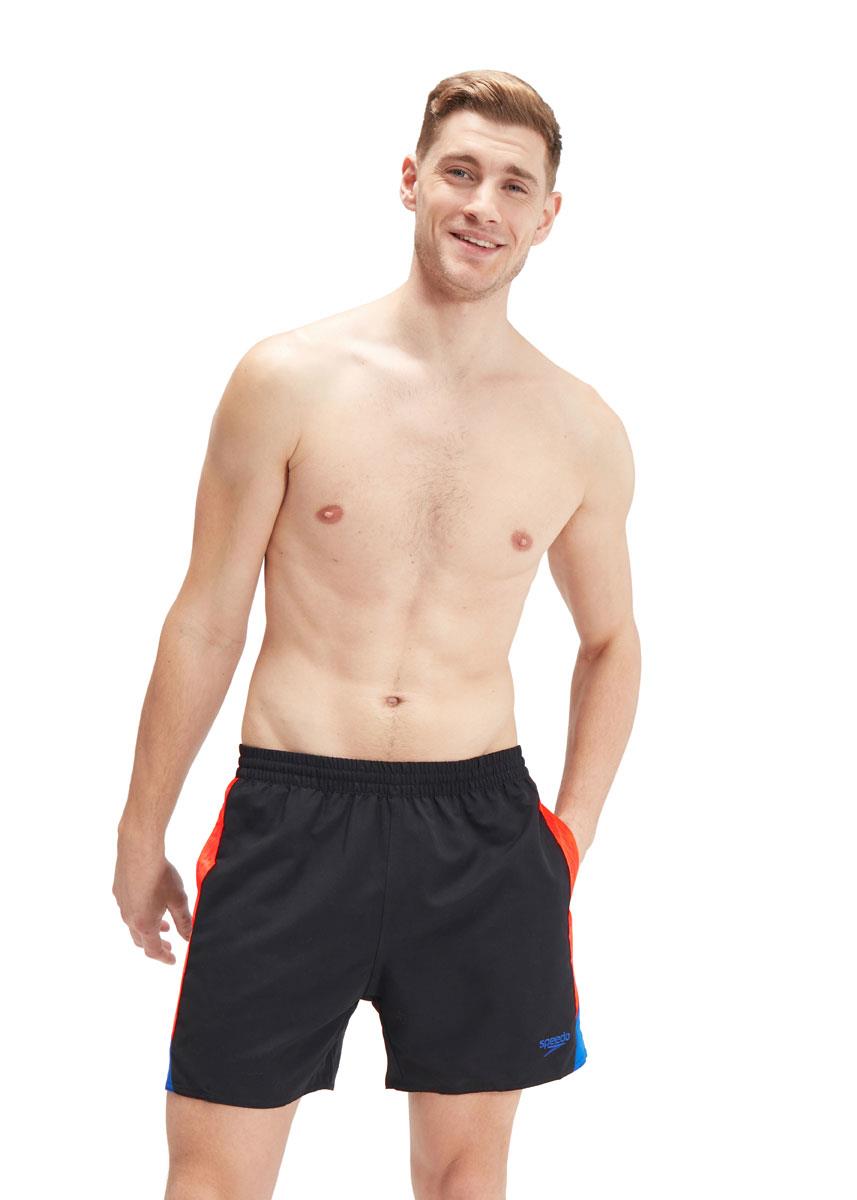 Speedo Hyper Boom Splice 16" Watershort - Black/Volcanic Orange/True Colbalt-578229