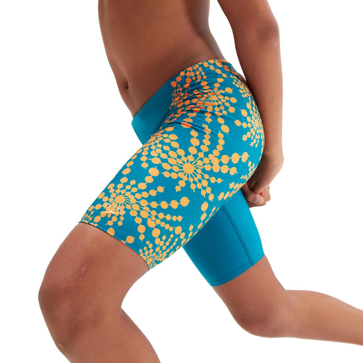 Speedo Boys Digital Allover V-Cut Jammer - Ocean Depths/Carrot Cake/Apricot Jam-0