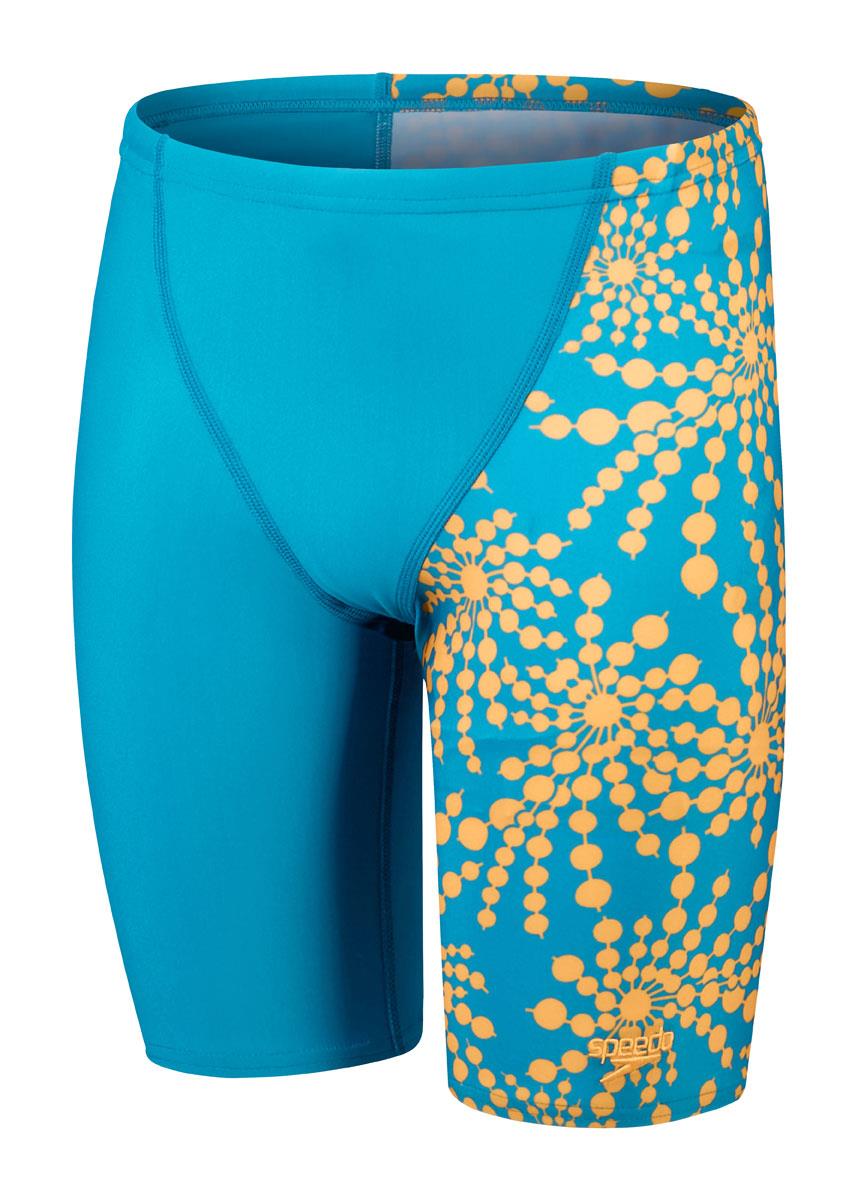Speedo Boys Digital Allover V-Cut Jammer - Ocean Depths/Carrot Cake/Apricot Jam-578002