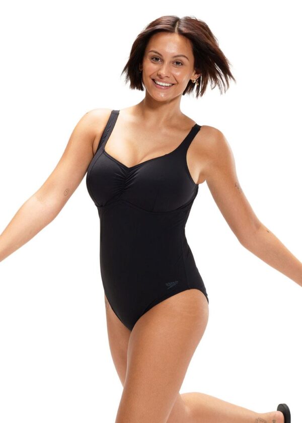 SPEEDO SHAPING AQUANITE 1 PIECE SWIMSUIT - BLACK