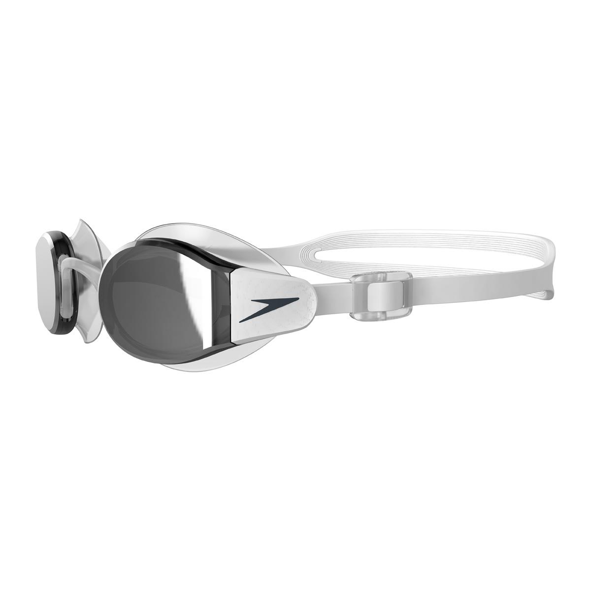 Speedo Mariner Pro Mirrored Goggles - White/ Clear/ Chrome-577623