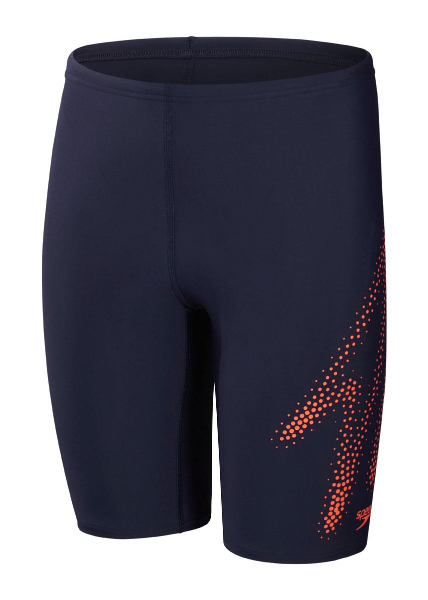 Speedo Boys Hyper Boom Logo Placement Jammer - True Navy/Volcanic Orange-578013