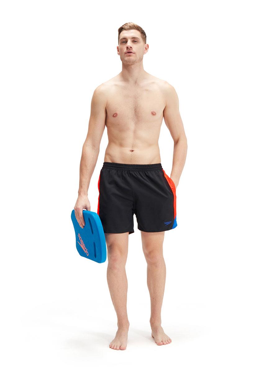 Speedo Hyper Boom Splice 16" Watershort - Black/Volcanic Orange/True Colbalt-578232