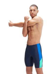 Speedo Mens Dive Jammer - True Navy/True Cobalt/Green Glow