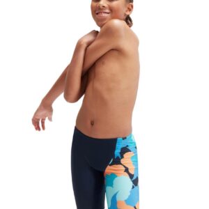 Speedo Boys Digital Allover V-Cut Jammer - True Navy/Baja Blue/ Apricot Jam/Mystic/Marine Blue