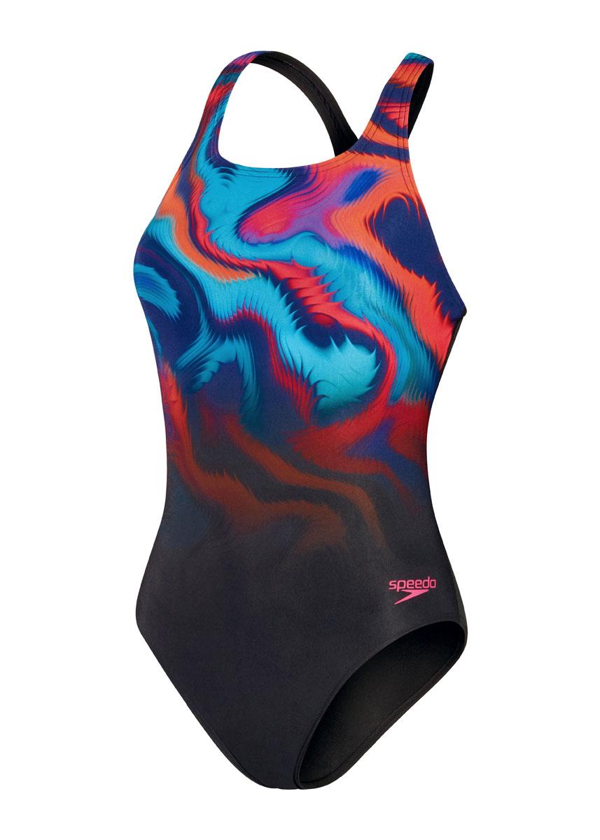 SPEEDO DIGITAL PRINTED MEDALIST SWIMSUIT - BLACK / HYPERSONIC BLUE / VOLCANIC ORANGE / ELECTRIC PINK / TRUE COBALT-577287