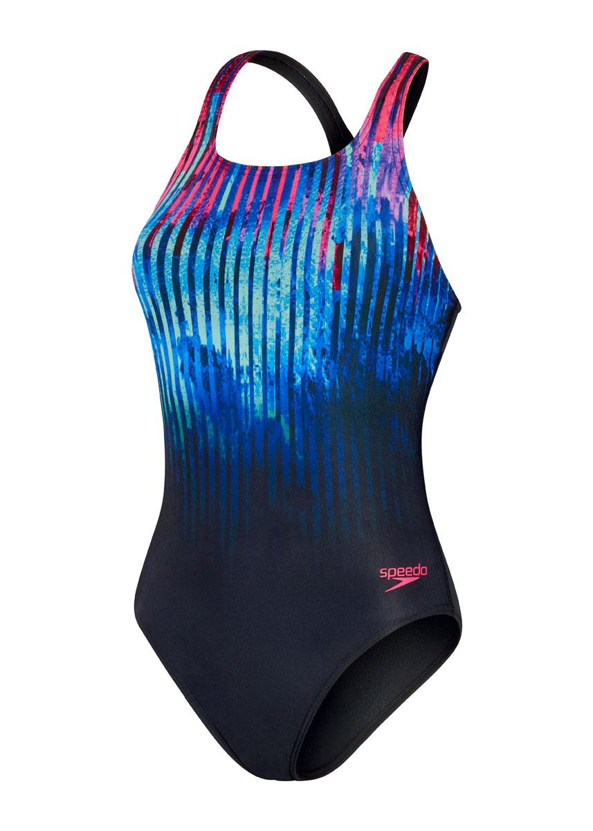 SPEEDO DIGITAL PRINTED MEDALIST SWIMSUIT - TRUE NAVY / TRUE COBALT / ELECTRIC PINK / HYPERSONIC BLUE-577282