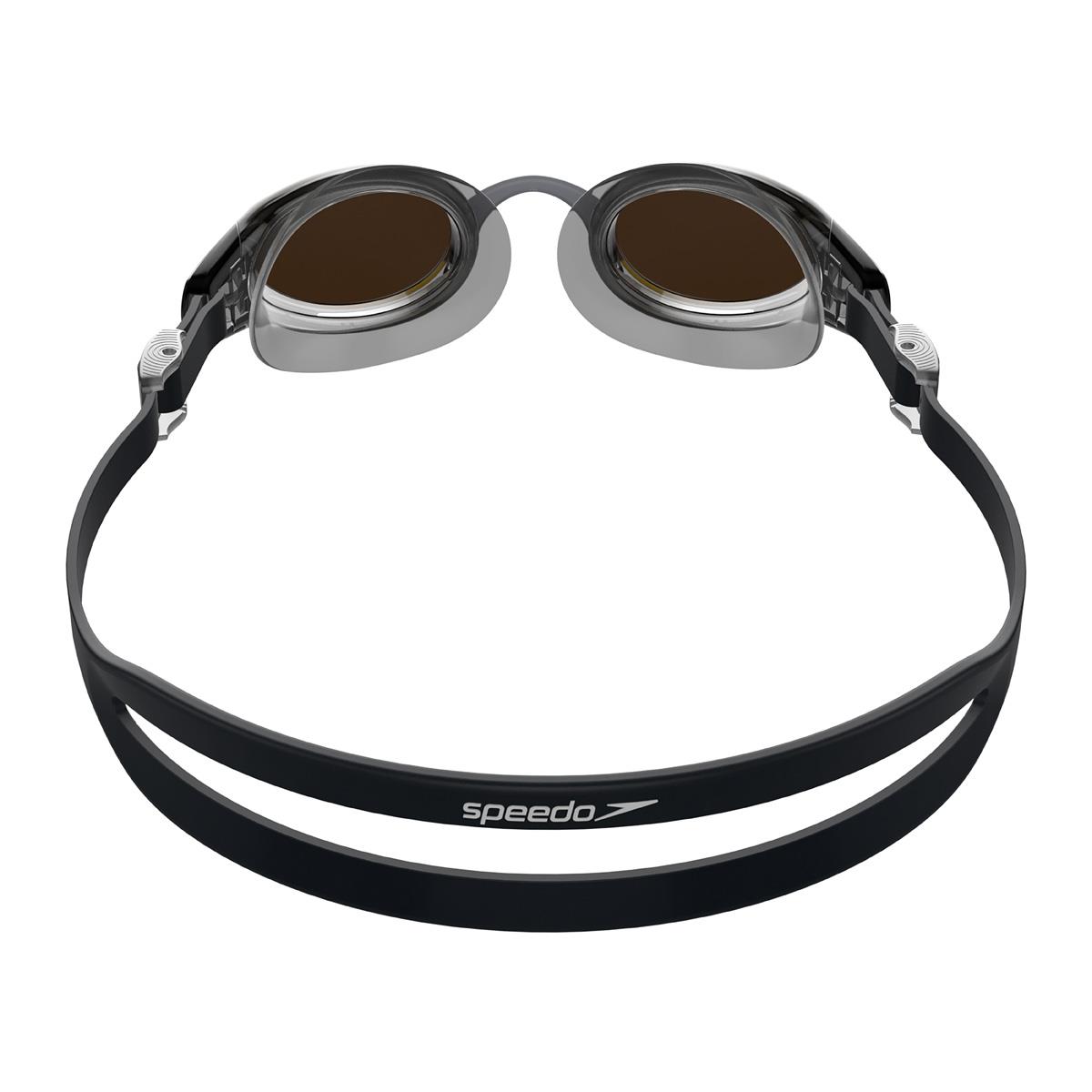 Speedo Mariner Pro Mirrored Goggles - Black/ Clear/ Fire Gold-577629