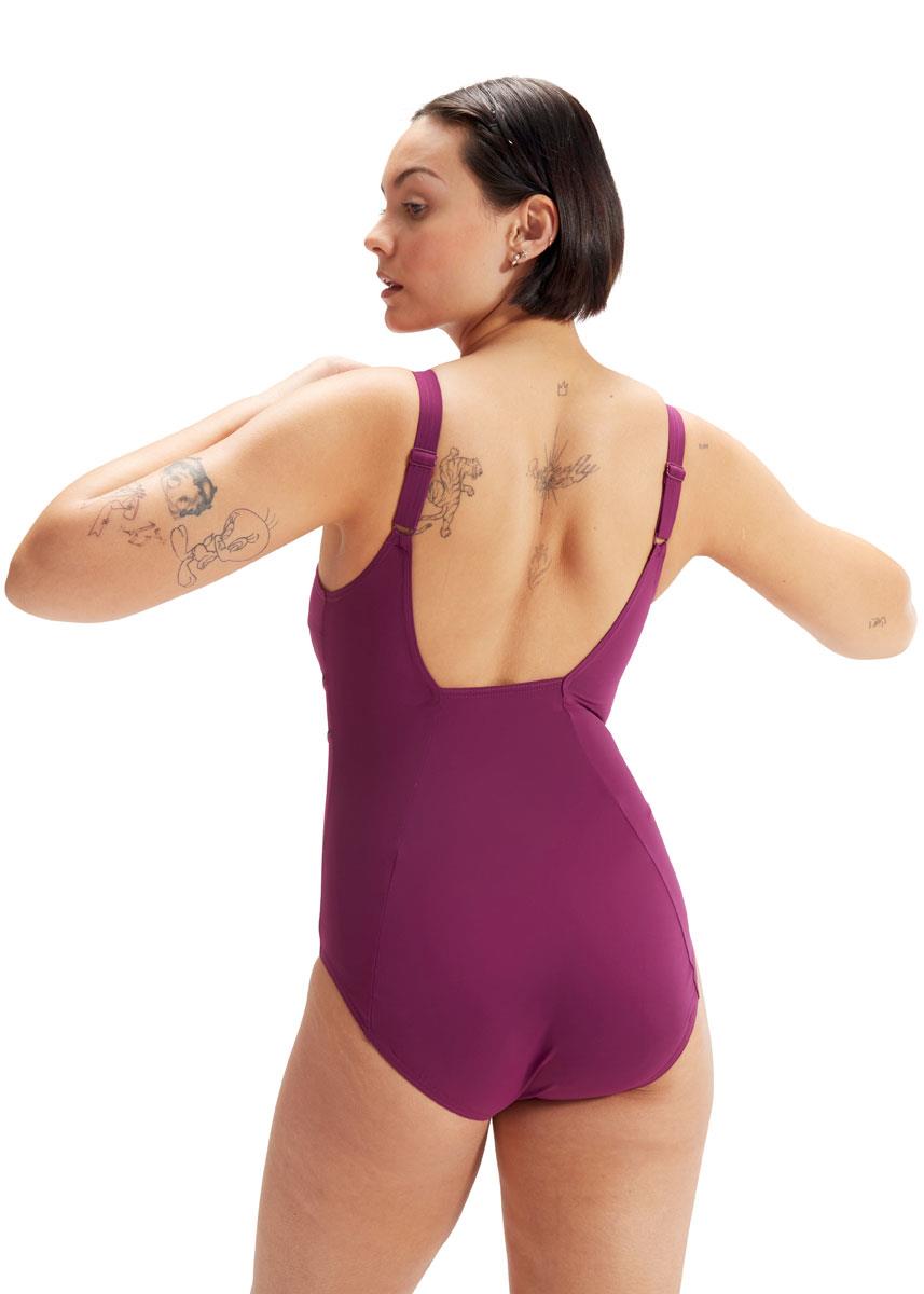 SPEEDO SHAPING CONTOURECLISPE 1 PIECE SWIMSUIT - BERRY COOL / TRUE NAVY-brand