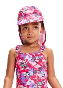 Speedo Girls Learn to Swim Sun Protection Hat - Cherry Pink/Sweet Taro/Hellium