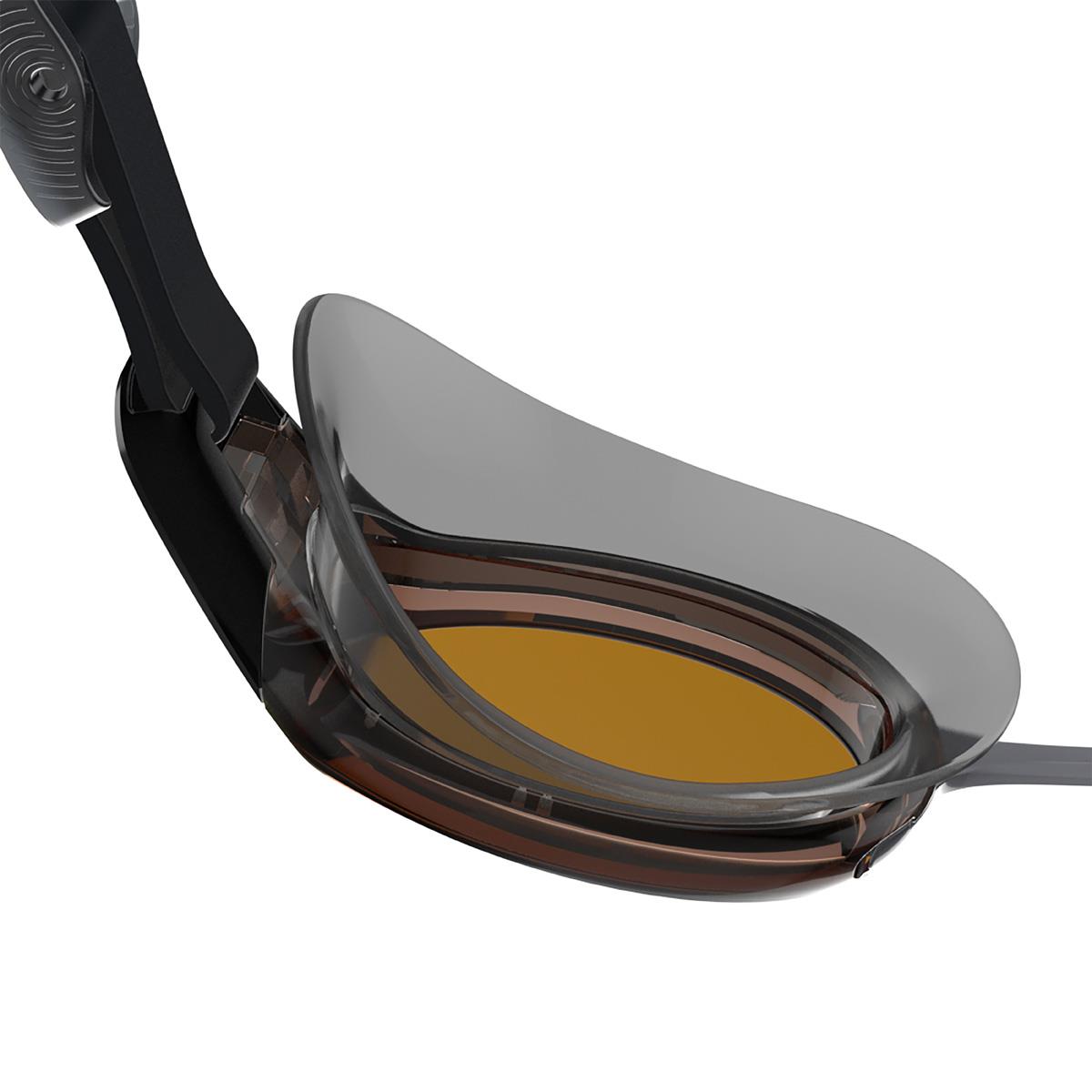 Speedo Mariner Pro Mirrored Goggles - Black/ Clear/ Fire Gold-577628