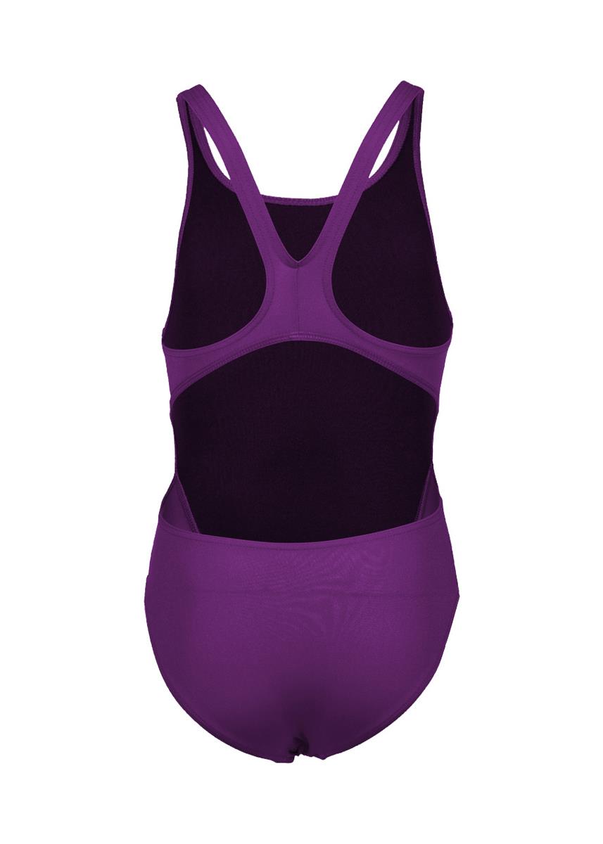 Arena Girl's Team Swim Tech Solid Swimsuit - Plum/White-576990