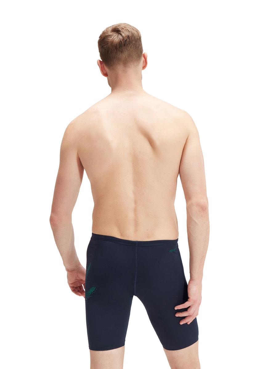 Speedo Mens Hyper Boom Placement Jammer - True Navy/Jungle Green-brand
