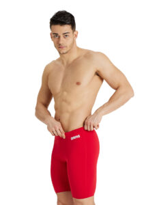 Arena Mens Solid Jammer - Red/White