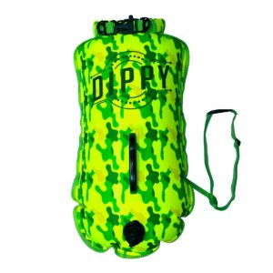 Wild Sports Dippy Camo 28L Tow Float & Dry Bag - Green Camo
